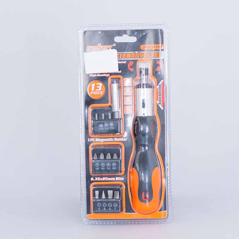 RATCHETSCREWDRIVER SET 13 PCS